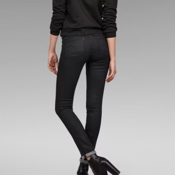 NWT G-Star Lynn Mid Waist Skinny Jeans 26" x 32" - Picture 2 of 5
